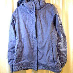 Women's Columbia Lilac Lightweight Full-Zip Windbreaker/Rain Jacket Size Medium
